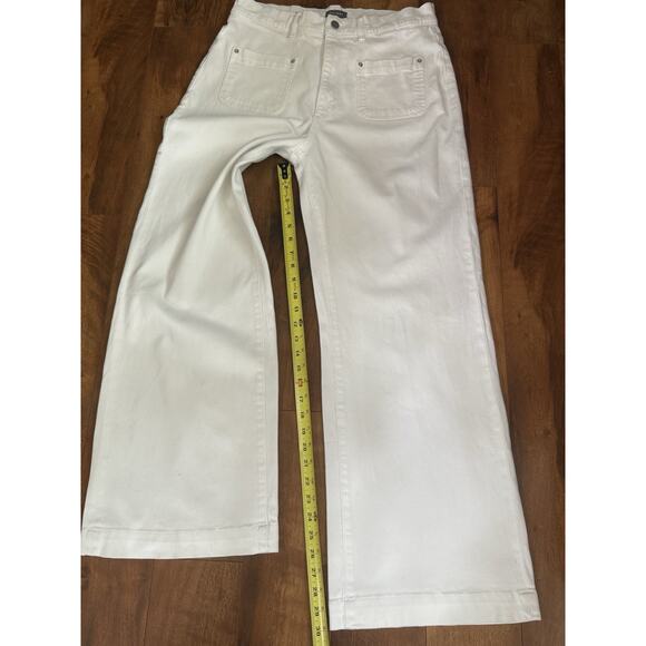 DL1961 Hepburn Wide Leg Jeans White Tide High Rise Vintage Denim Size 31 - Picture 3 of 8